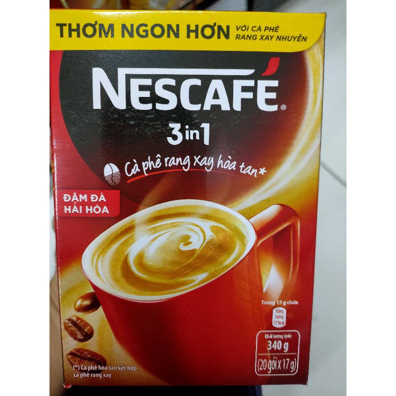 Nescafe Đậm Đà Hài Hòa + cafe sữa đá 17g Hộp 20 Gói