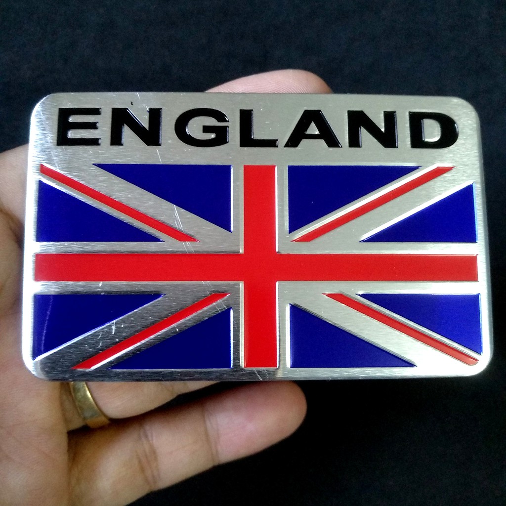 Miếng dán kim loại CỜ ENGLAND ( 8cm x 5cm )