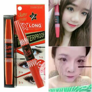 Mascara 2 đầu nối mi Sivanna Super Model 5X Long