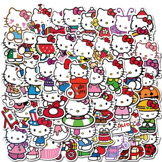 Bộ 50 Miếng Dán Hoạt Hình Hello Kitty Dễ Thương