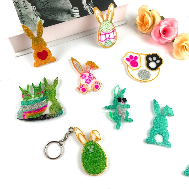 Khuôn Silicon Làm Trứng Phục Sinh Thủ Công Hình Thỏ Hoạt Hình