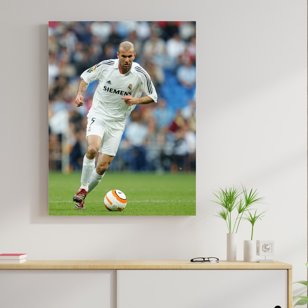 Tấm Áp Phích Bằng Gỗ Hình Zidane Zinedine 20cm X 30cm