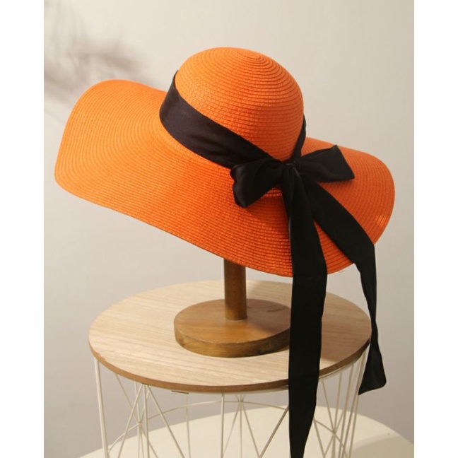 Mũ đi biển đẹp nón vành rộng nữ màu cam Lh0917399527
