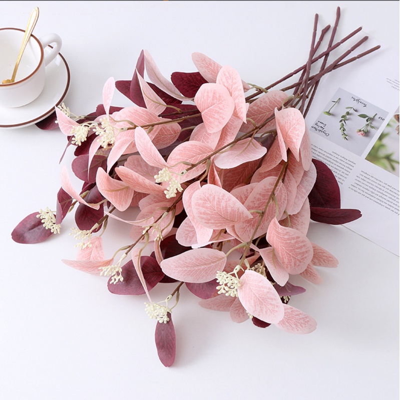 Cành bạch đàn giả cành lá bạch đàn Mỹ nhân tạo 1 nhánh dài 54cm trang trí tuyệt đẹp