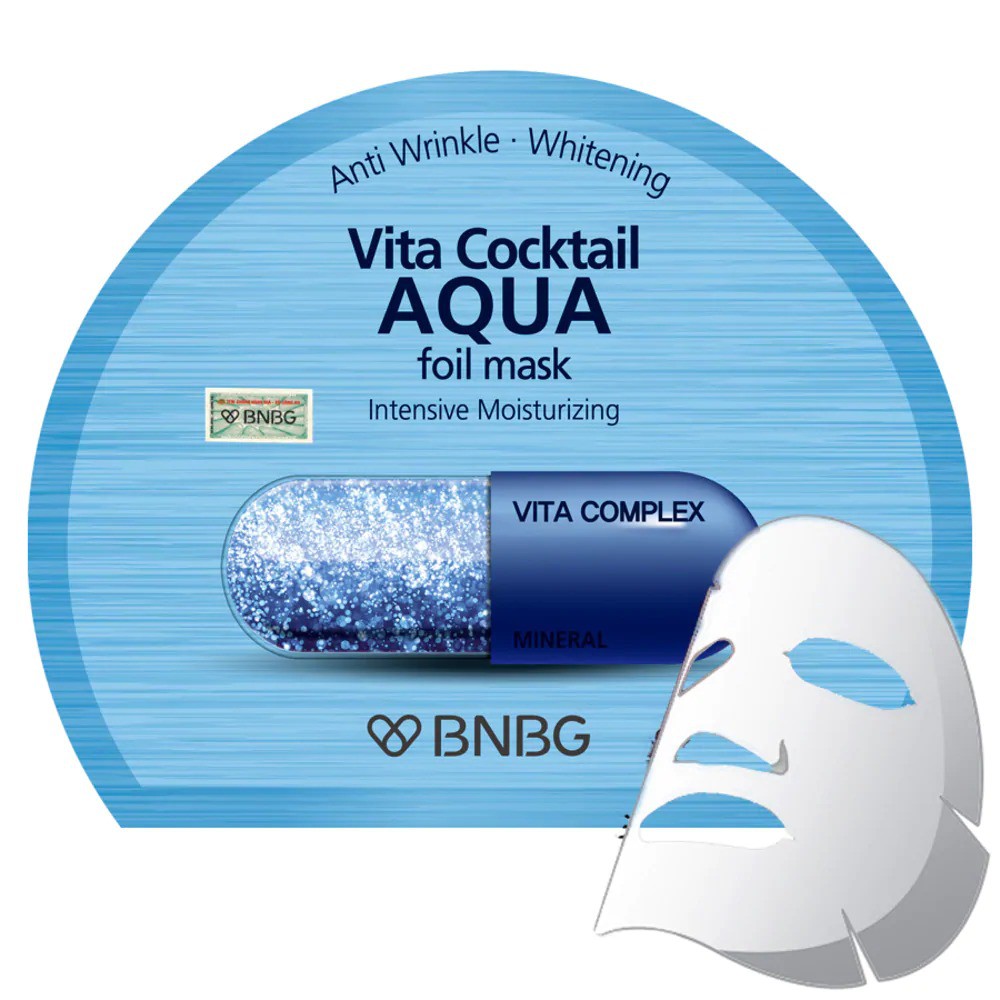 Mặt Nạ BNBG Vita Cocktail Aqua Foil Mask Cấp Ẩm 30ml