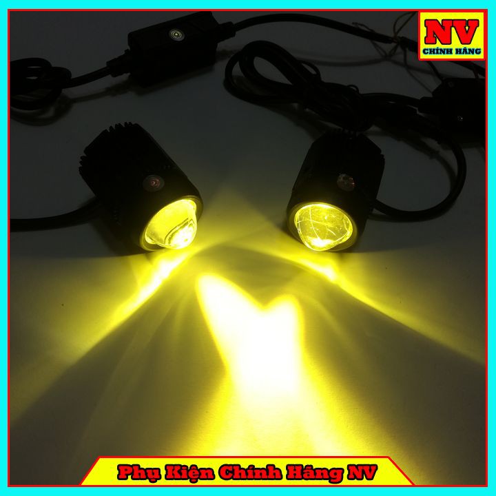 Đèn Trợ Sáng Bi Cầu 2 Chế Độ Siêu Sáng Cos Vàng Pha Trắng - Hàng Loại 1