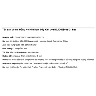 Đồng hồ Nam Elio ES065-01