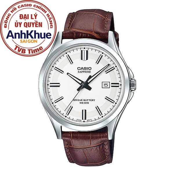 [Mã FARSBR153 giảm 15% đơn 150K] Đồng hồ nam dây da Casio Standard chính hãng Anh Khuê MTS-100L-7AVDF