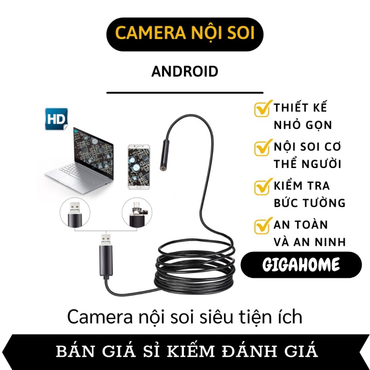 Camera   GIÁ VỐN]   Camera nội soi cho Android 5.5mm dài 1m 8826