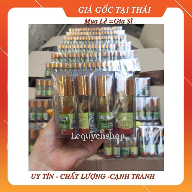 [Combo] 12 Chai Dầu Gió Nhân Sâm Green Herb Oil Thái Lan 8ml chính hãng