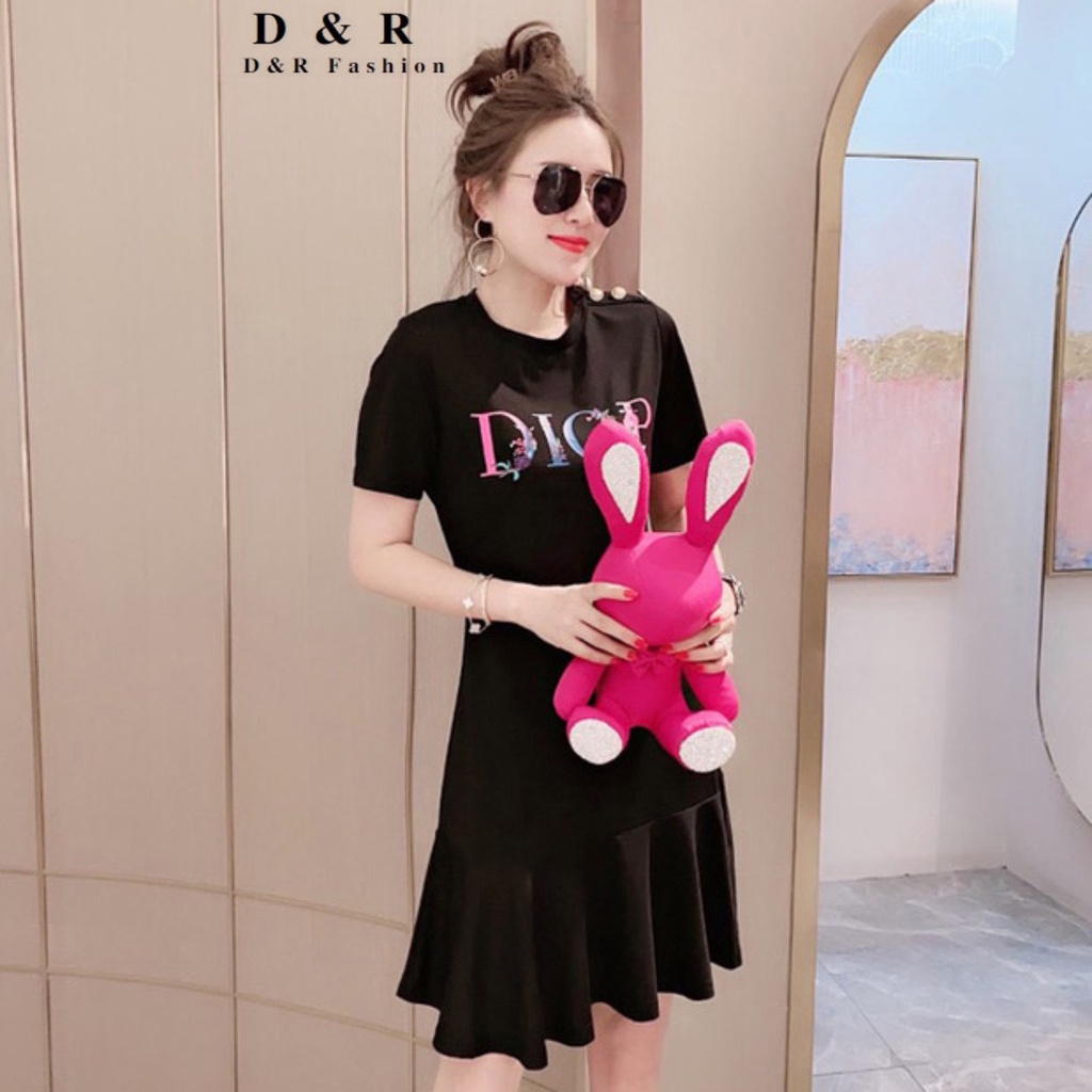 Váy xuông dáng dài, đầm suông quảng châu cao cấp chính hãng DR Fashion có size S M L XL XXL