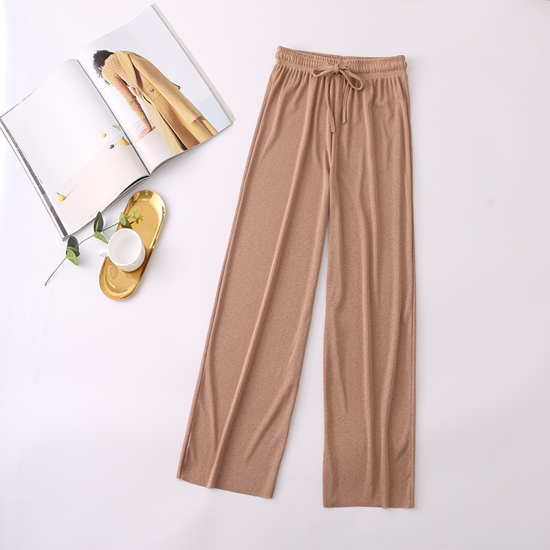 Quần ống rộng culottes vải tăm 95cm Amee fashion