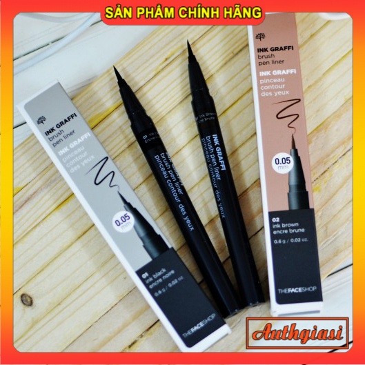 Bút dạ kẻ mắt siêu mảnh The Face Shop Ink Graffi Brush Pen Liner TFS fmgt [Mẫu Mới 2019]