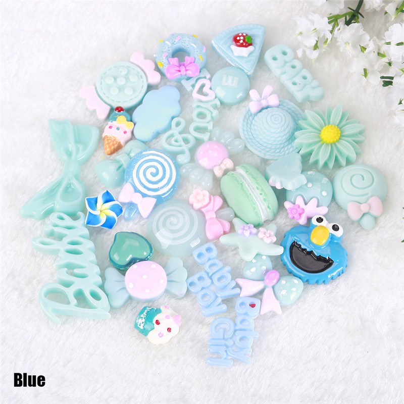 30 nút đa dạng hình dáng dán scrapbooks
