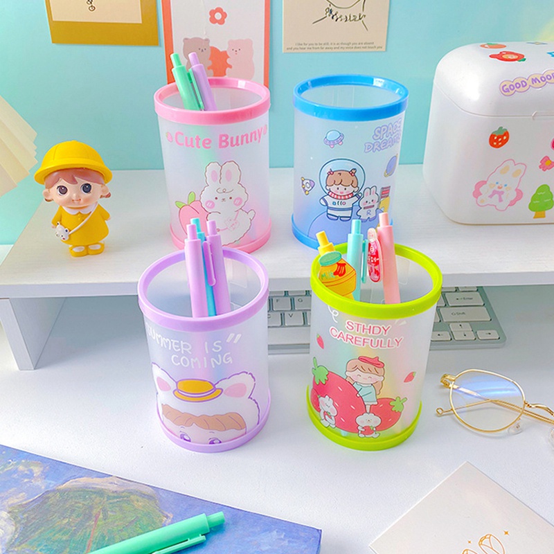 Hộp Đựng Bút Hình Hoạt Hình Có Thể Tháo Rời Tiện Dụng Cho Học Sinh