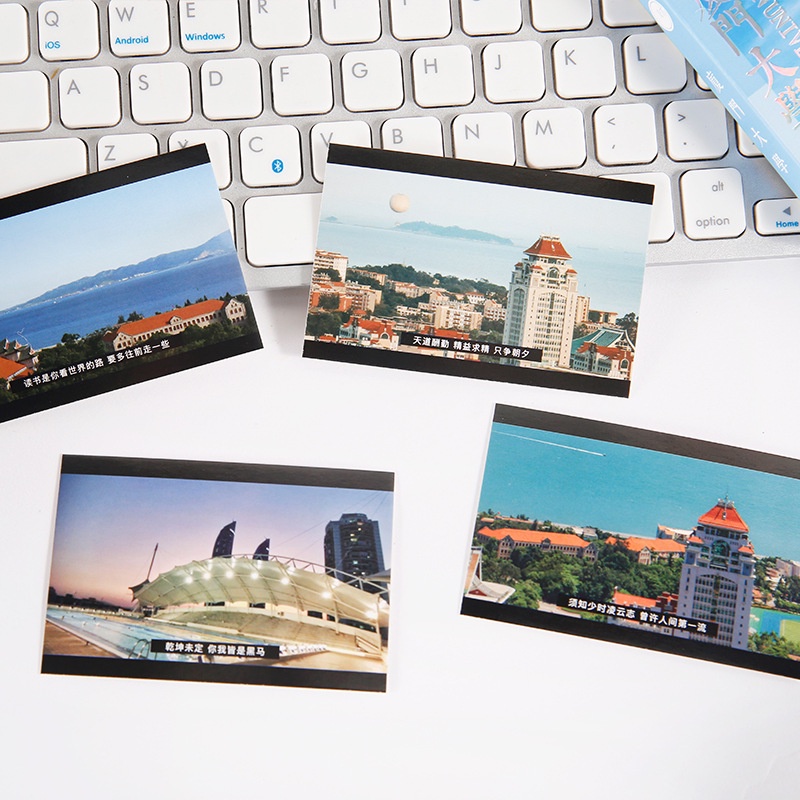 Hộp 27 tấm thiệp lomo card các trường Phúc Đán Thanh Hoa Bắc Đại Hạ Môn