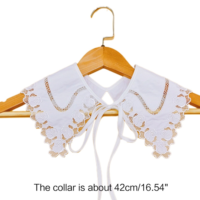 Khăn Choàng Cổ Thêu Ren Hoa Hồng Có Thể Tháo Rời Độc Đáo DIY