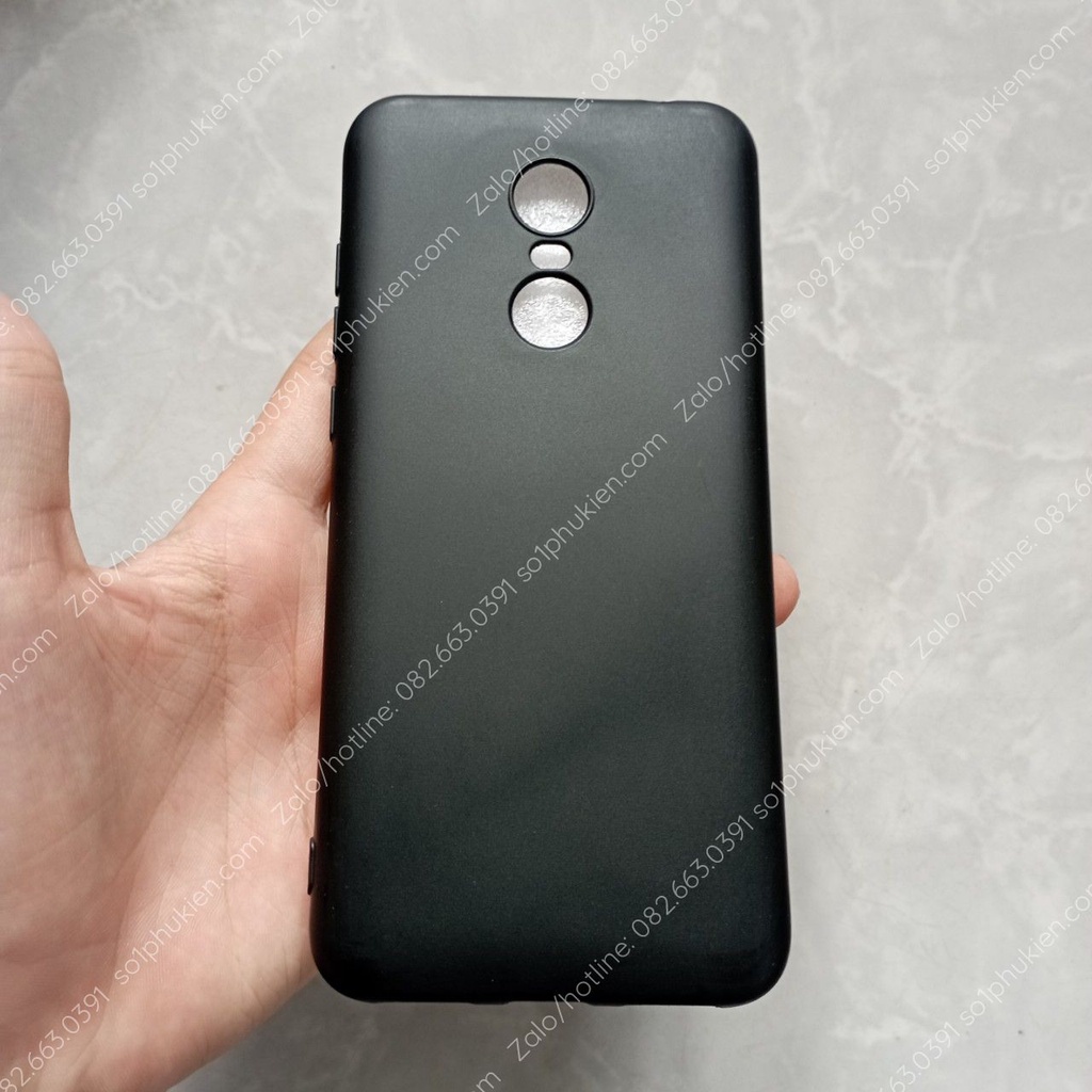 Ốp lưng Xiaomi Redmi 5 plus loại dẻo đen trơn TPU, loại dẻo trong suốt bền đẹp