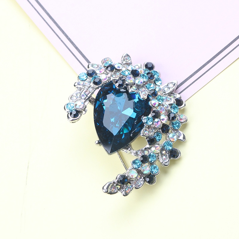 Ghim Cài Áo Đính Đá Pha Lê Nhân Tạo Phong Cách Hàn Quốc Sang Trọng Dành Cho Nữ