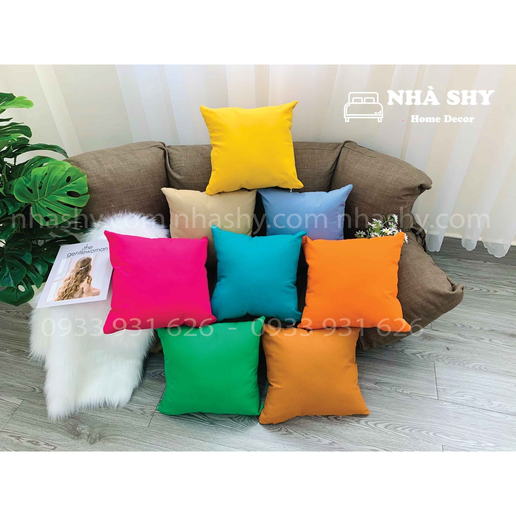 Gối Sofa Trơn Màu Tựa Lưng - Gối Trơn Nhiều Màu Hình Vuông size 36x36cm