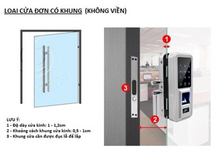 bộ khóa cửa kính vân tay
