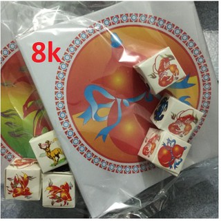 Bộ bầu cua tôm cá giấy đẹp 8k ( có sỉ )