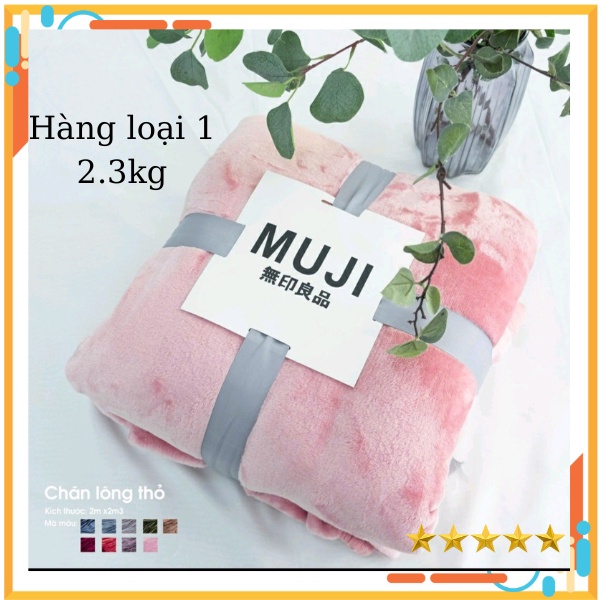 Chăn hè thu Muji lông tuyết xuất Nhật, Chăn đũi muji kẻ sọc mềm mịn siêu thoáng mát hàng loại 1