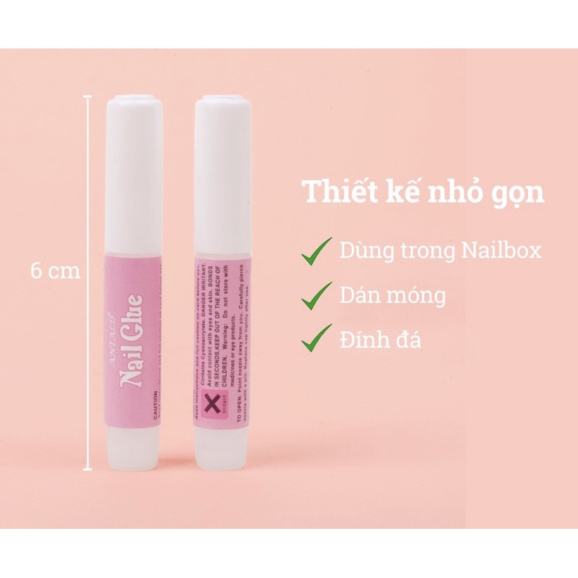 Keo dán móng giả nail box loại tuýp nhỏ Nail glue 2g