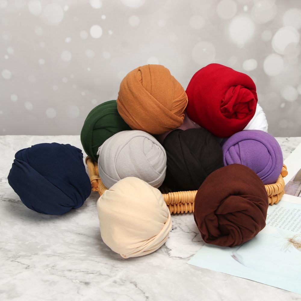 Chăn quấn trẻ sơ sinh bằng cotton mềm co giãn nhiều màu tùy chọn cỡ 40x160cm làm đạo cụ chụp ảnh