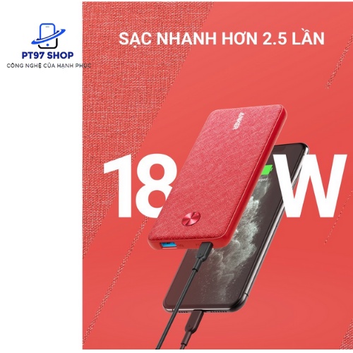 Pin sạc dự phòng ANKER PowerCore III Sense 10K 10000mAh - A1231 - CỤC SẠC NHANH CHÍNH HÃNG, SIÊU BỀN GIÁ TỐT PT97SHOP