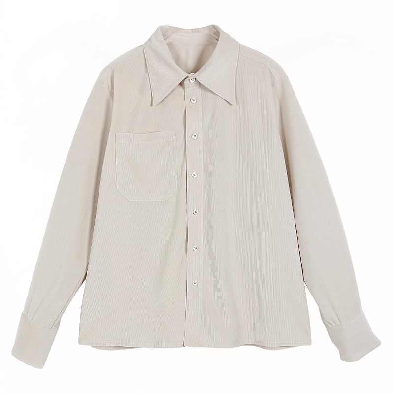 Áo sơ mi nữ SUXI dài tay thiết kế đơn giản vintage thời trang