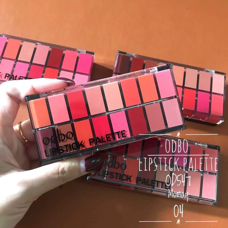 SET SON 16 Ô ODBO LIPSTICK PALETTE (OD547)