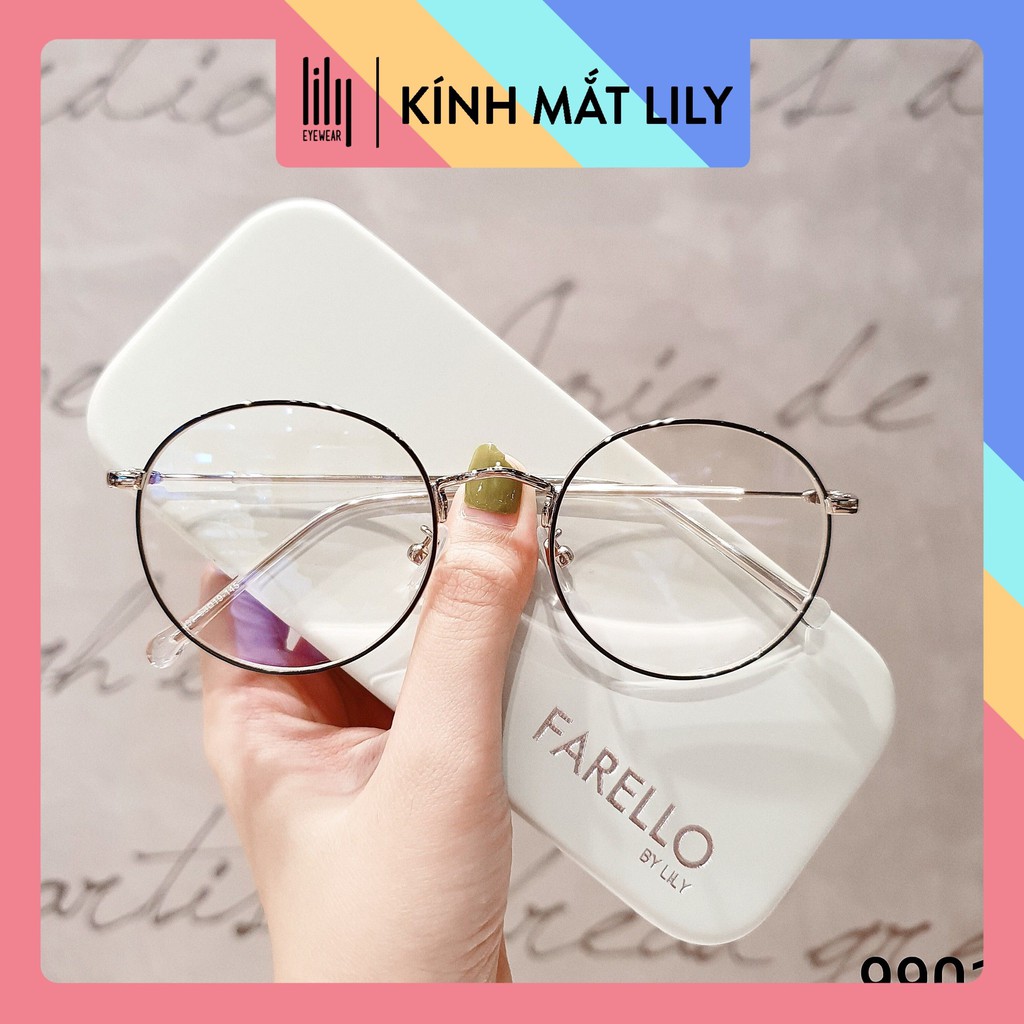 Gọng kính mắt tròn kim loại thời trang nữ 9901 - Gọng kính cận Lilyeyewear