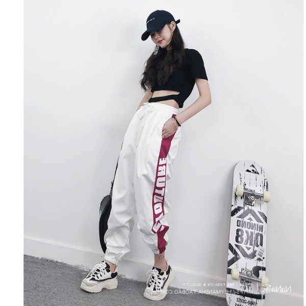 Quần jogger #unisex #hottrend 2019 màu trắng đỏ 3014 size S- XXL