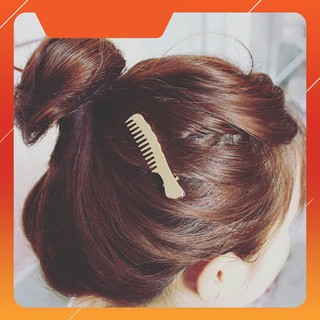 [SIÊU HOT] Kẹp tóc hình chiếc lược 2 màu vàng, bạc, siêu cute, siêu xinh - phụ kiện thời trang đẹp, độc, lạ 