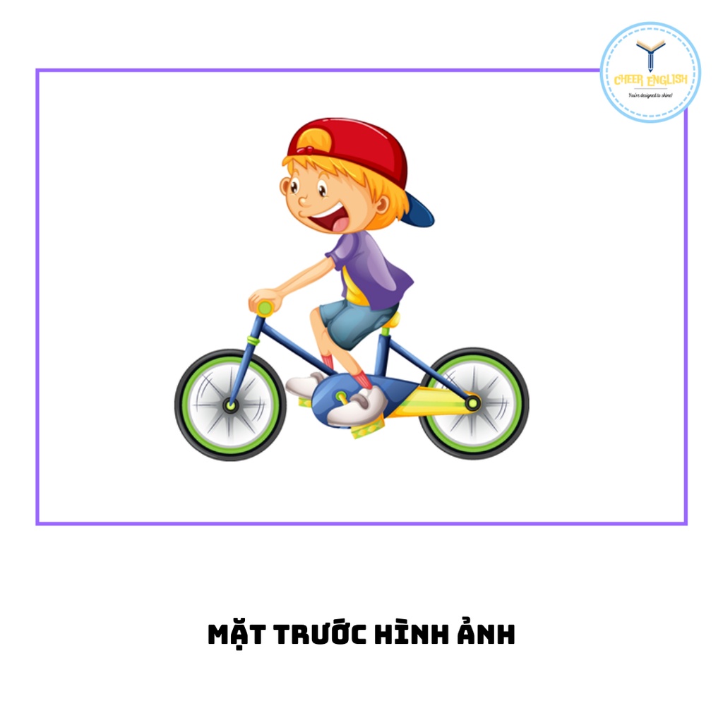 Flashcard chủ đề thể thao thẻ học Tiếng Anh ép plastic