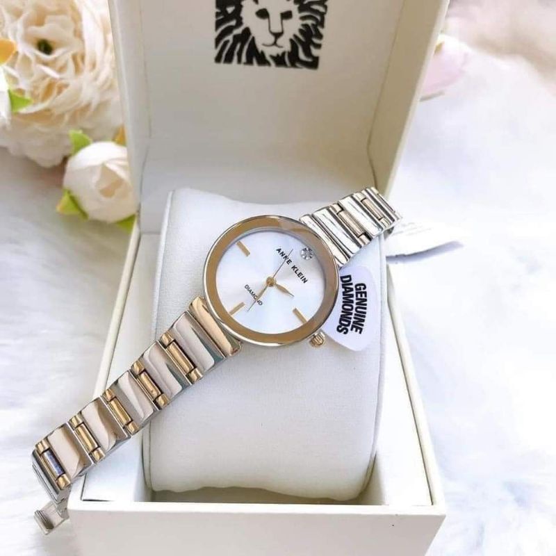 Đồng hồ nữ anne klein vàng, vàng hồng size 28