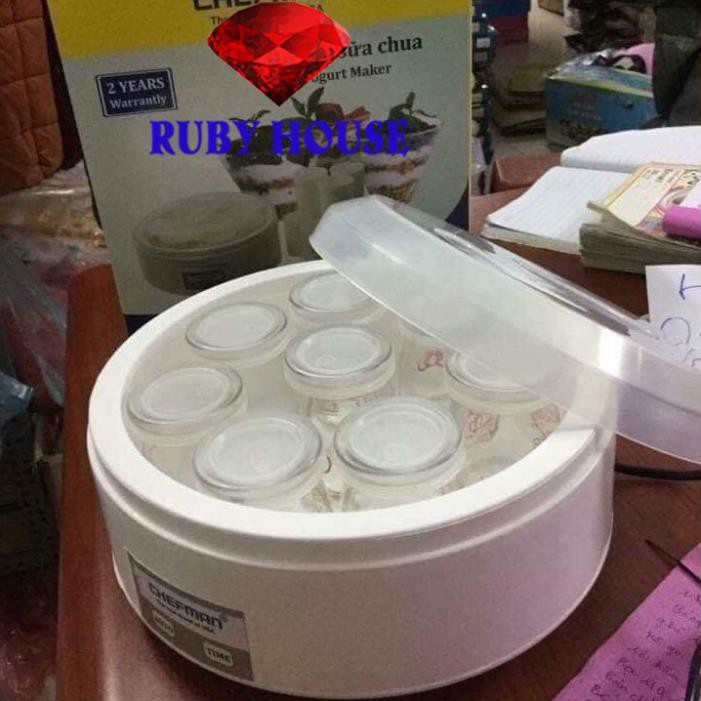 FREESHIP Máy làm sữa chua 8 cốc thủy tinh Chefman CHÍNH HÃNG-Ruby House