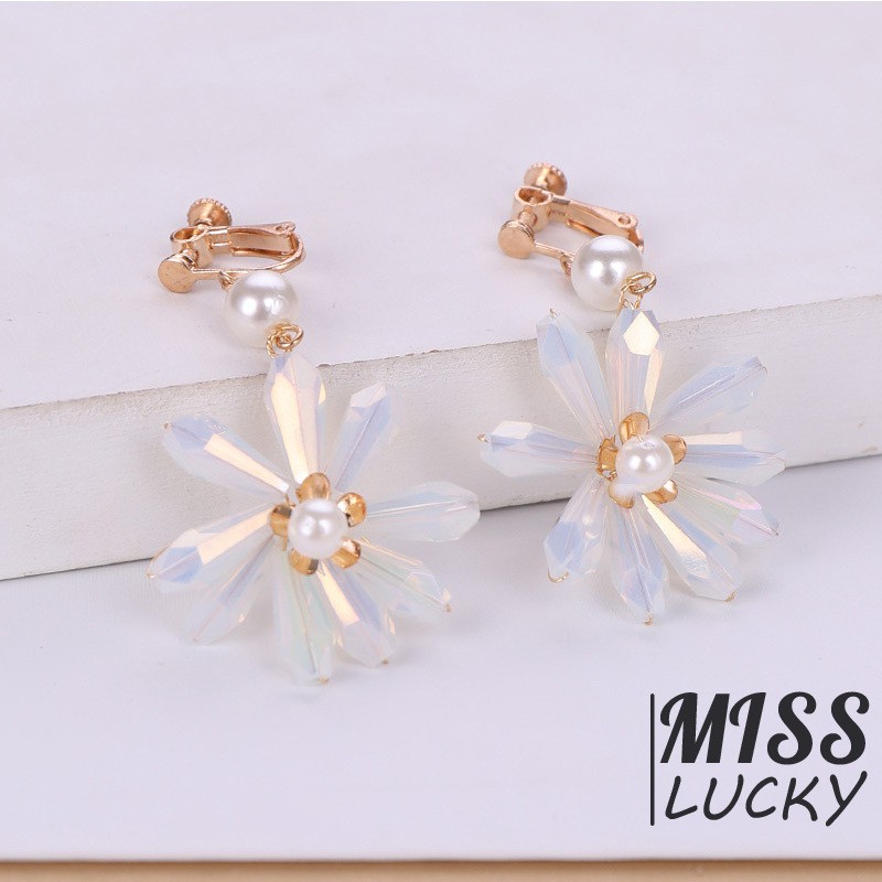 Khuyên tai hình hoa phong cách Hàn Quốc thời trang cho nữ