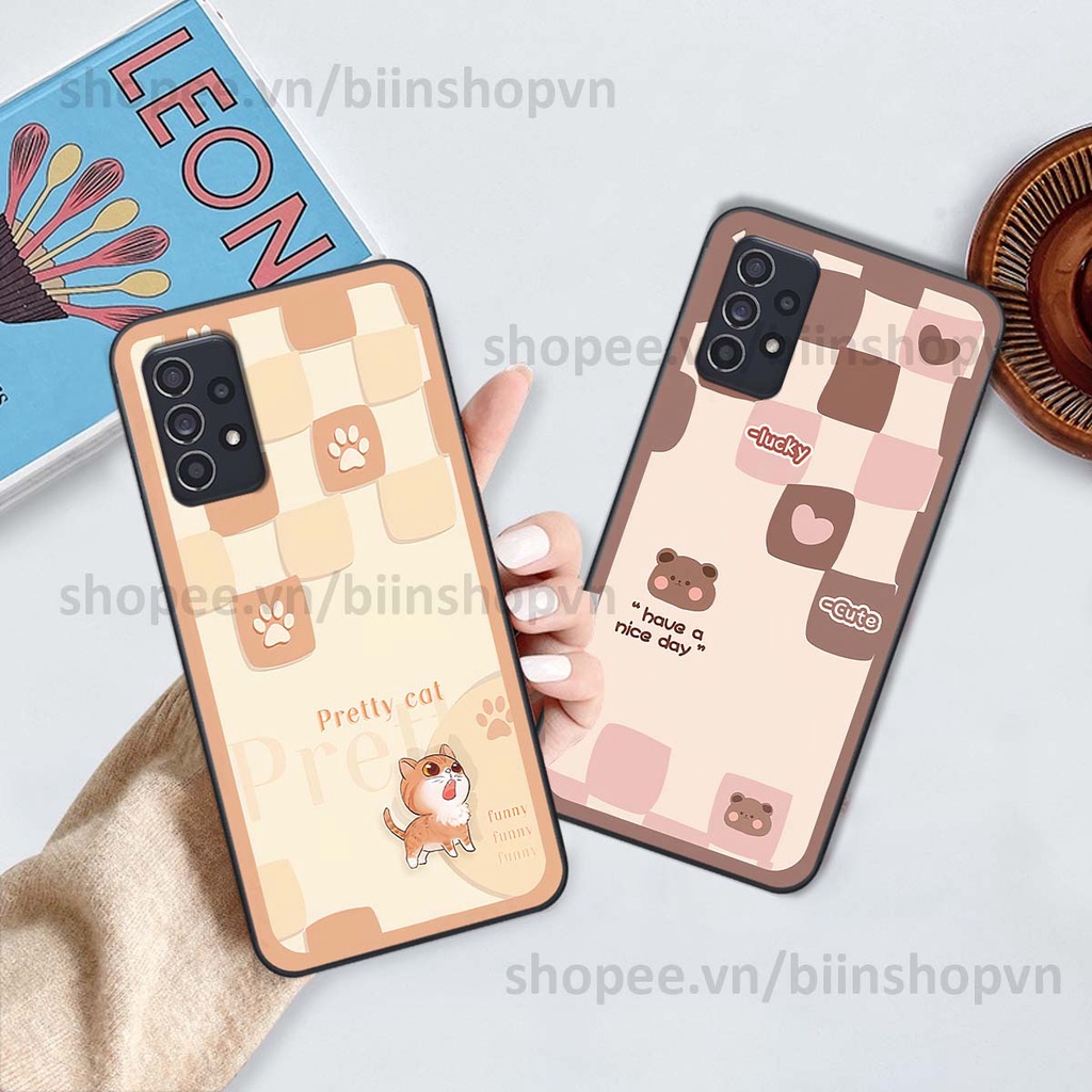 Ốp Samsung A32 / A52 / A72 caro trái tim nhiều màu sắc, đầy cá tính, khẳng định phong cách