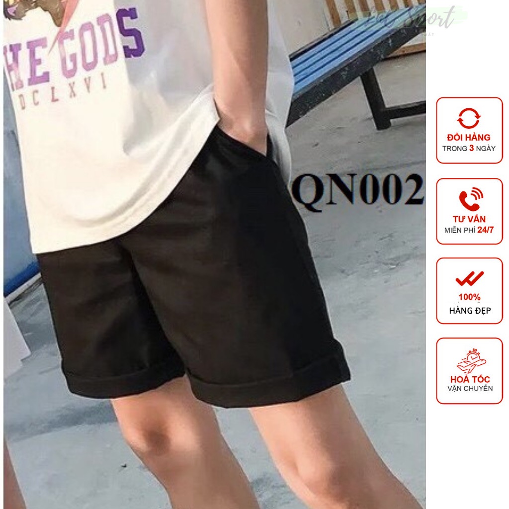 Quần Short Lửng , Sọt KaKi Nam Xoắn Lai Đơn Giản Dễ Dàng Phối Đồ Vải Đẹp Hàn Quốc .