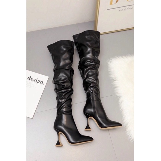 Bốt đùi nhăn da mềm hàng 2m