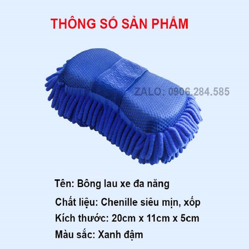 Bông lau xe Ô Tô chất liệu mềm siêu hút thấm nước GT1