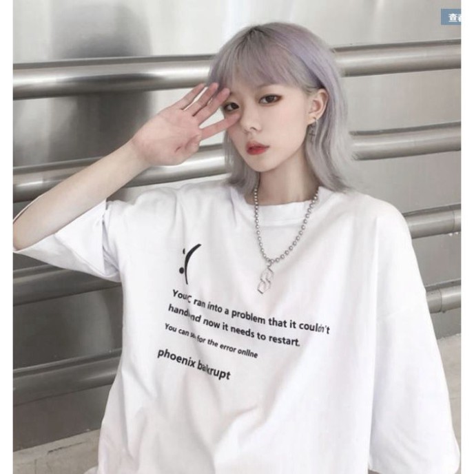 ÁO THUN, ÁO PHÔNG TAY LỠ UNISEX FORM RỘNG PC ERROR m28 KIWI SHOP thoitrang2447 SHOP