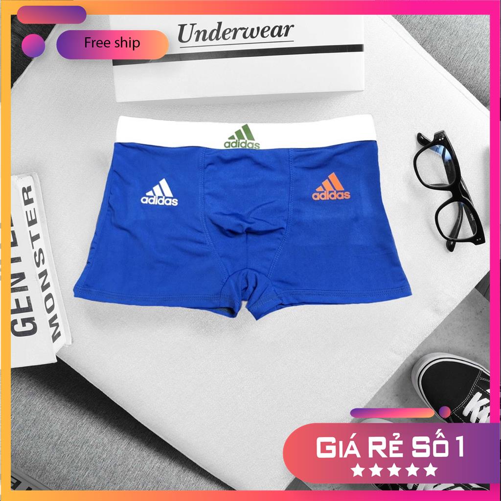 Quần lót nam boxer, quần sịp nam thun lạnh ADIDAS cực thoáng mát, co dãn 4 chiều, siêu thấm hút mồ hôi MSP10577