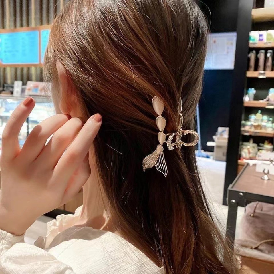 Kẹp Tóc Đuôi Cá Đính Đá Opal 2022 Thời Trang Mùa Hè Cho Nữ