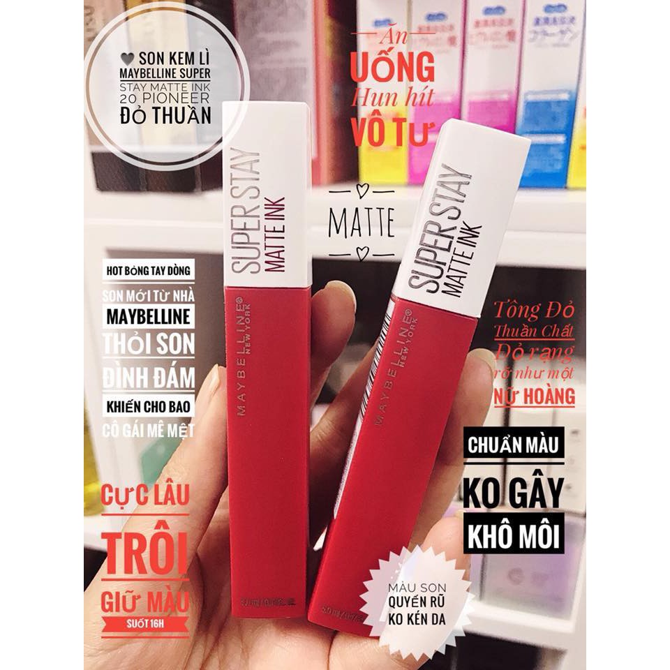 SON KEM LÌ LÂU TRÔI MAYBELLINE SUPER STAY MATTE INK