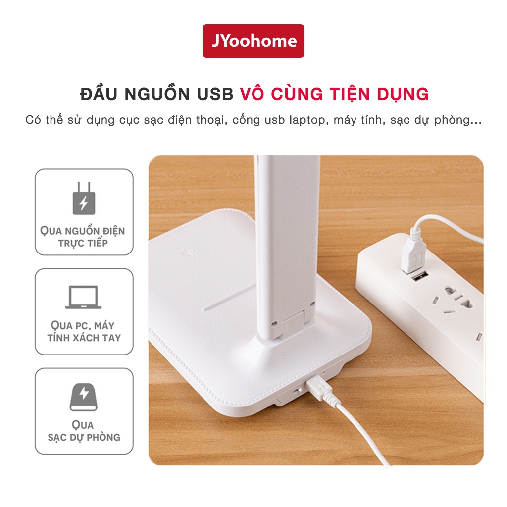 Đèn bàn học 3 chế độ ánh sáng bảo vệ mắt hỗ trợ chống cận - Đèn học Led tích điện đa năng đọc sách, làm việc - Mẫu YL904