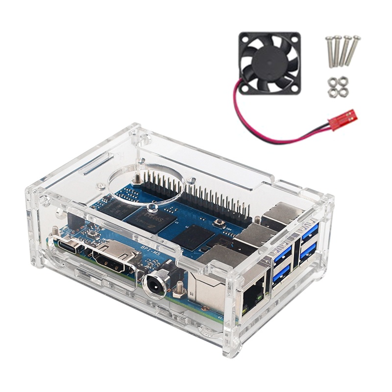 Vỏ Acrylic Bảo Vệ Quạt Tản Nhiệt Banana Pi BPI-M5 M4