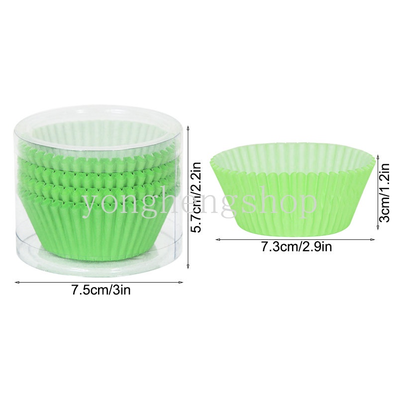 Set 100 Cốc Giấy Làm Bánh Cupcake / Muffin / Socola Chống Dầu Kèm Giá Đỡ
